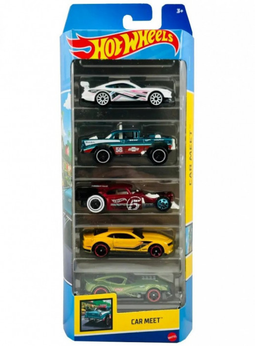 Set 5 masini hot wheels car meet