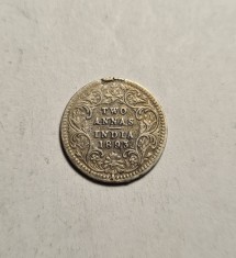 India 2 Two Annas 1893 Regina Victoria