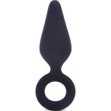 Dop Anal Begginer Buttplug Medium, Silicon, Negru, 9.9 cm, Guilty Toys, Backdoor Pleasure