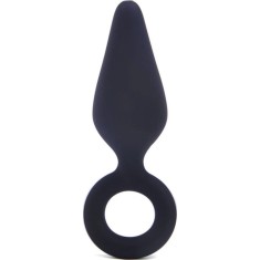 Dop Anal Begginer Buttplug Medium, Silicon, Negru, 9.9 cm, Guilty Toys, Backdoor Pleasure