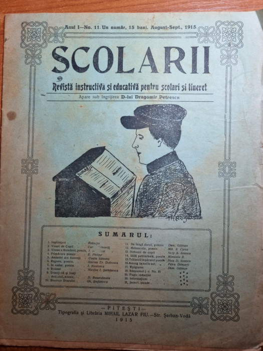 revista scolarii august-septembrie 1915-revista pentru scolari si tineret