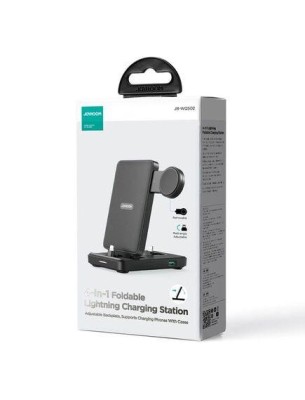 Joyroom (JR-WQS02) Incarcator Wireless, Statie 4 in 1, Lightning, 7.5W, Qi Charging, tip Stand, Foldable, foto