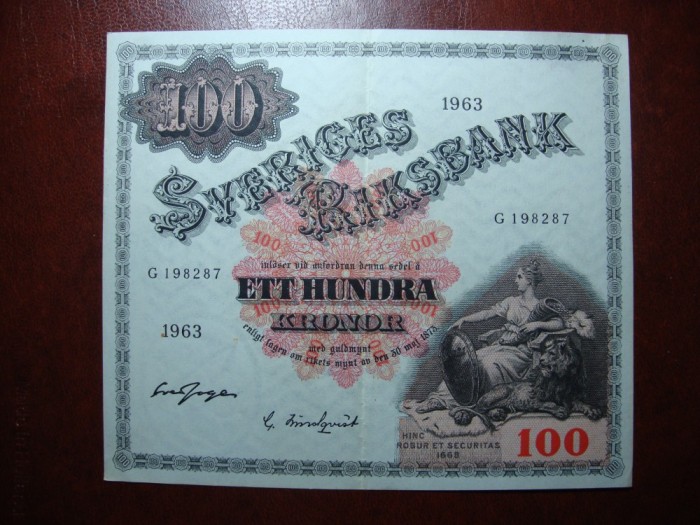 SUEDIA 100 KRONOR 1963 SUPERBA