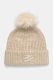 Karl Lagerfeld caciula culoarea bej, din tricot gros, A1W33103
