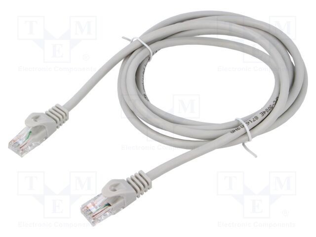 Cablul Patch Cord U/UTP 6 Litat Cu PVC Gri 2m 26AWG - GEMBIRD