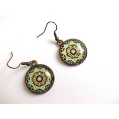 cercei mandala cu sticla 32617