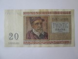 Belgia 20 Francs 1956 in stare buna seria:13 73 13,bancnota din imagini