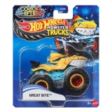 Masina de teren, Hot Wheels, Monster Trucks, Colour Shifters, Great Bite, JHY95