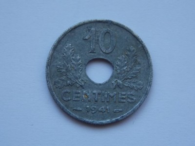 10 CENTIMES 1941 FRANTA-VICHY foto