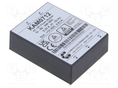 Convertor AC/DC 7,5W 12V DC 0,63A CHINFA ELECTRONICS foto