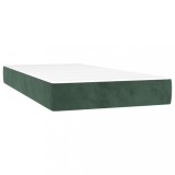 Cumpara ieftin Saltea cu arcuri buzunar, fermitate medie, verde inchis, 120x190x20 cm, catifea