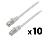 Patch cord F/UTP 6 litat CCA PVC gri 1m 26AWG 10buc