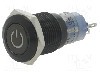 Intrerupator anti-vandalism, ON-ON, &Oslash;16mm, ONPOW - LAS2GQF-11ZDT/R/12V/A