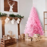 Brad Artificial Roz 200cm, Suport Alb, Ramuri Flexibile - Decoratiuni Craciun, ProCart