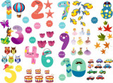 Sticker educativ, Numere si Grupe de Elemente, 2 planse de 60x90 cm