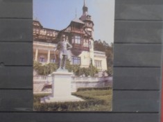 ROM. - SINAIA CASTELUL PELES CU STATUIA LUI CAROL I- PRIMUL REGE AL ROMANIEI -COPYRIGHT BY CASA EDITRICE NORD S.R.L. - MILANO,ITALIA - CIRCULATA,