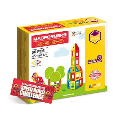 Set magnetic de construit- Set de baza Magformers 30 piese foto