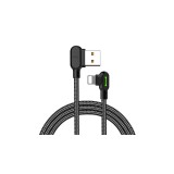 Mcdodo CA-4671 Cablu USB Lightning cu LED &icirc;nclinat, 1,2 m (negru)