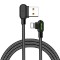 Mcdodo CA-4671 Cablu USB Lightning cu LED &icirc;nclinat, 1,2 m (negru)