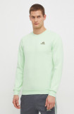 Adidas bluză bărbați, culoarea verde, uni IN0326