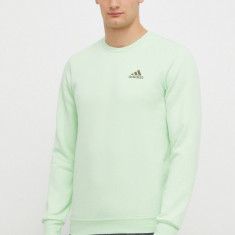 adidas bluză bărbați, culoarea verde, uni IN0326