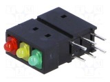 LED 1,8mm 3 diode roșu/verde/galben 20mA 70&deg; KINGBRIGHT