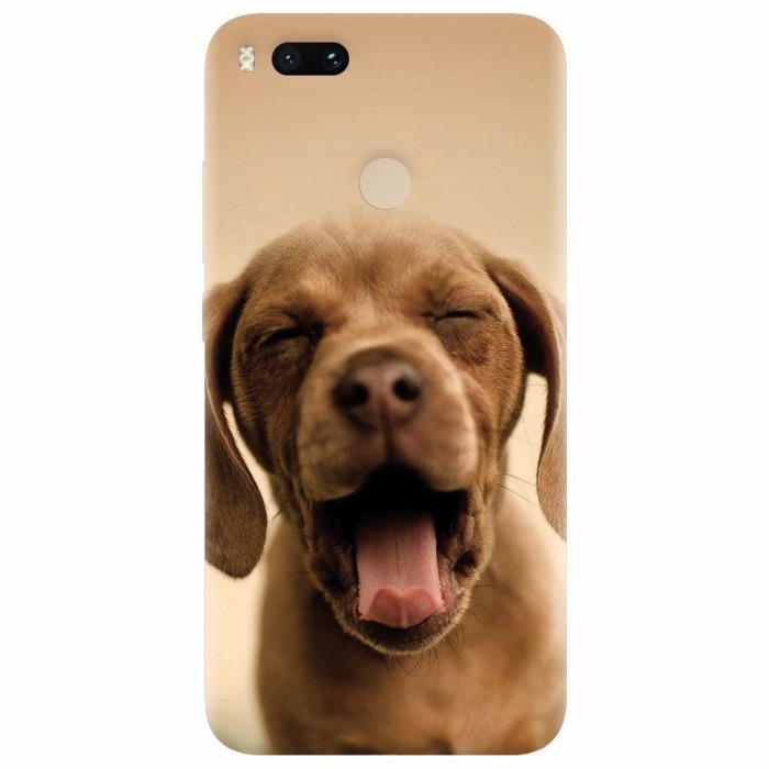 Husa silicon pentru Xiaomi Mi A1, Cute Yawning Puppy