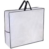 Geanta de depozitare cu manere si fermoar, Neirini, Transparent, 60 x 60 x 26 cm