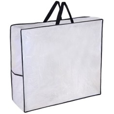 Geanta de depozitare cu manere si fermoar, Neirini, Transparent, 60 x 60 x 26 cm foto