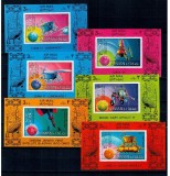 Ajman 1971 - Cosmonautica, serie colite nedantelate neuzate