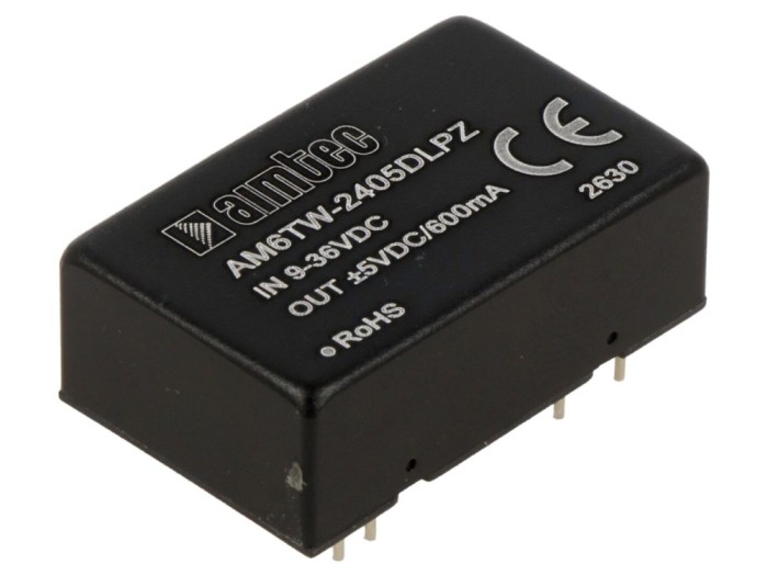 Convertor DC/DC 6W, 9&divide;36VDC