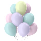 Set 25 Baloane Latex Pastel, 25cm, Ropet - Aniversare, Nunta, Botez, Petreceri. Culori Asortate, Biodegradabile