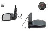 Oglinda exterioara Volkswagen Caddy 3 (2k), 06.2015-, Stanga, reglare electrica; grunduita; incalzita; geam asferic; cromat; 5 pini; cu radio aerial,