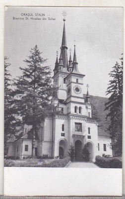 bnk cp Orasul Stalin - Biserica Sf Nicolae din Schei - uzata foto