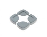 Set 4 protectii pentru colturi mobila BabyJem, gri