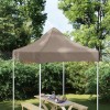 Acoperis Cort Petrecere/Gradina vidaXL, 2x2m, Oxford 600D, Gri Taupe, Impermeabil, Anti-UV