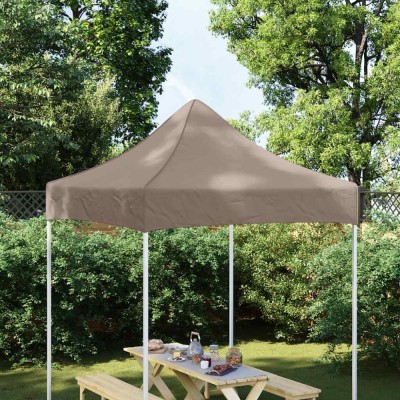 vidaXL Acoperiș pentru cort de petrecere, gri taupe, 2 x 2 m, 270 g/m&amp;sup2; foto