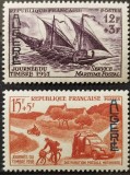 BC410, Algeria 1957 si 1958, 2 serii ziua timbrului, transporturi postale