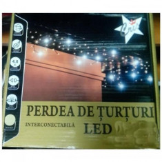 Instalatie turturi de exterior - interior cu 200 led-uri cu lumina alba foto