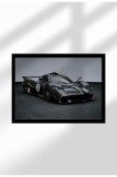 Poster p&acirc;nză ne&icirc;nrămat cu supermașină și accente aurii - Imprimeu digital - Huayra R 04 | A3 (29.7 x 42 cm)