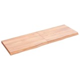 Cumpara ieftin Raft de perete maro deschis 120x40x(2-4) cm lemn stejar tratat