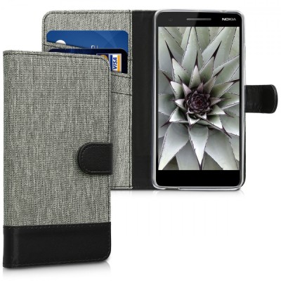 Husa pentru Nokia 2.1 (2018), Textil, Gri, 45388.01 foto