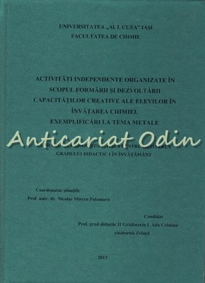 Activitati Independente Organizate In Scopul Formarii - Nicolae Mircea Palamaru foto