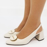 Cumpara ieftin Pantofi crem eleganti din piele naturala BY6887-2 03