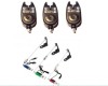 Set 3 Avertizori Pescuit + 3 Swingere LED, Impermeabili, Reglaj Ton/Volum/Sensibilitate, Mufa Jack, Baterii Incluse