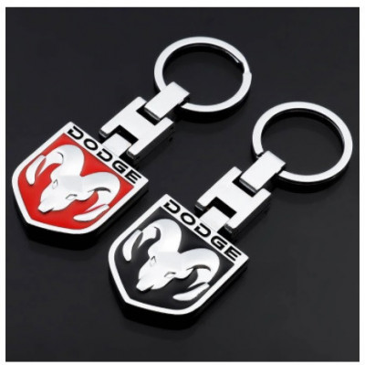 Breloc auto metalic pentru DODGE metal rosu sau negru foto