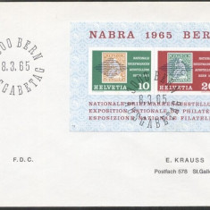 Switzerland 1965 NABRA stamp exposition, FDC K.356