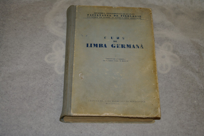 Curs de limba germana - E. Savin - Facultatea de filologie - 1960