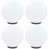 Lămpi glob cu LED, 4 buc., 40 cm, PMMA, sferic