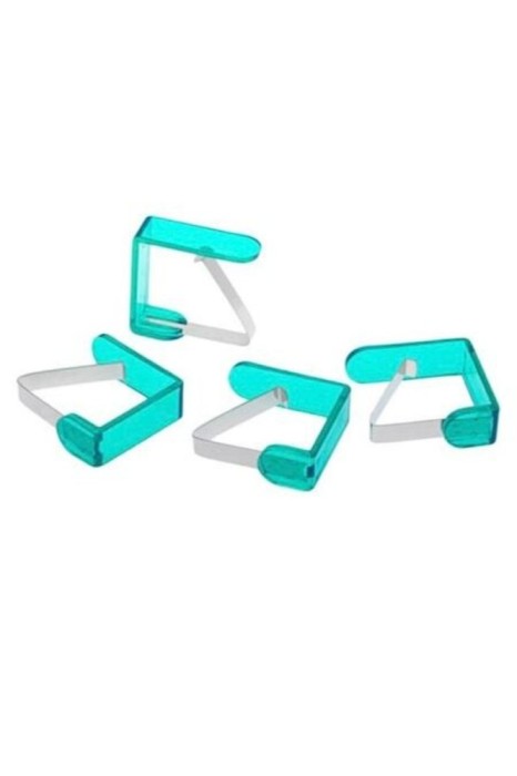 Set 4 cleme antivant pentru fata de masa, albastru